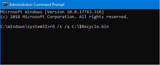 Den defekten Windows 10 Papierkorb durch CMD-Befehle reparieren