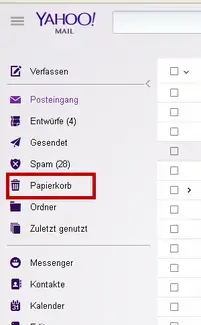 Yahoo gelöschte Mails wiedeherstellen -1