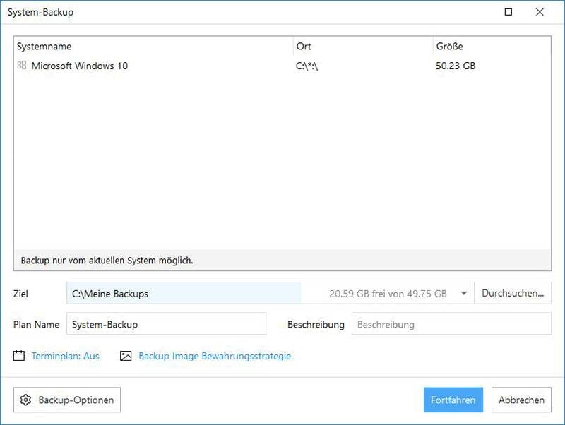 System Backup mit EaseUS Todo Backup