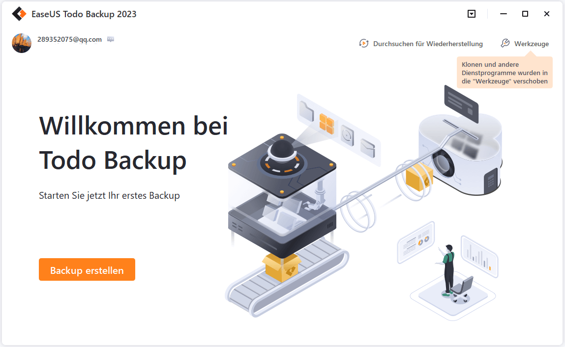 EaseUS Todo Backup starten