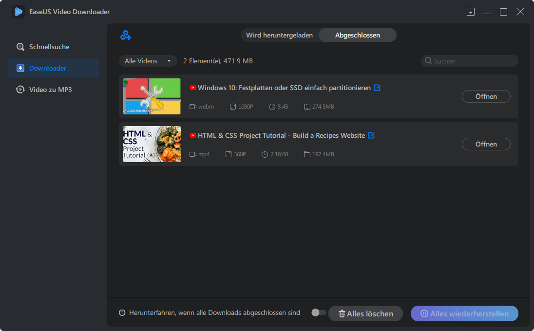 YouTube in MP3 in hoher Qualität konverteiren - Schritt 4