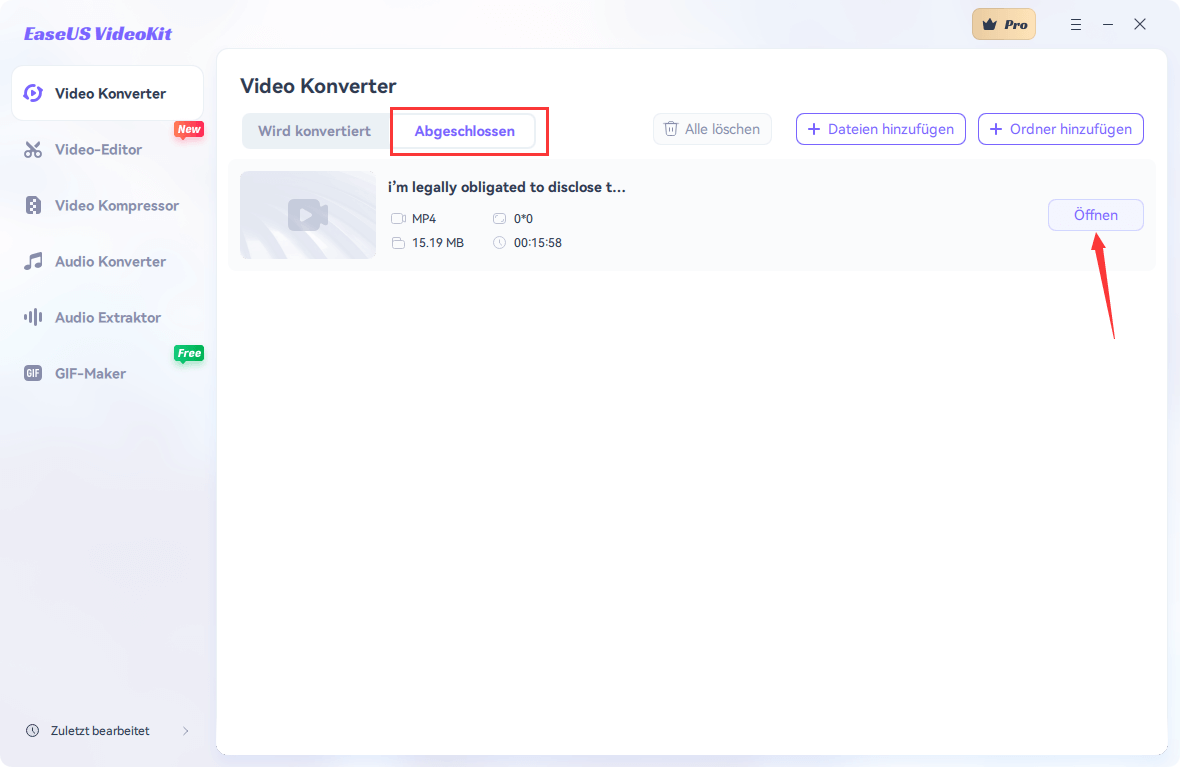 Video als mp4 speichern