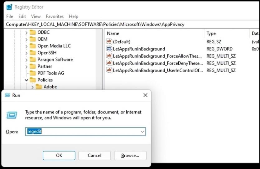 Registrierungseditor öffnen