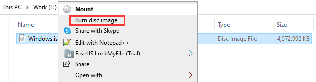 Auf Datenträgerabbild brennen gehen