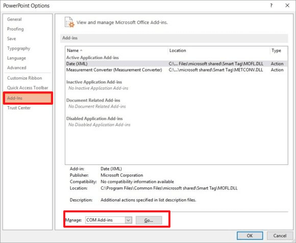 Add-Ins deaktivieren
