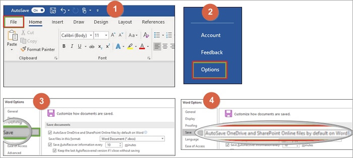 Deaktivieren Sie die automatische Speicherung unter Windows