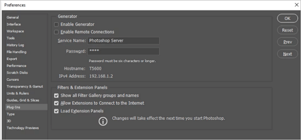 Photoshop-Generator deaktivieren, um zu beheben konnte Ihre Anfrage nicht abgeschlossen werden, weil ein Programmfehler