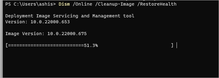DISM ersetzt korrupte Dateien