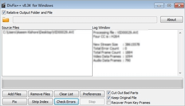 Beste Videoreparatursoftware - divfix