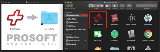 Öffnen Sie die Datenrettung aus Anwendungen