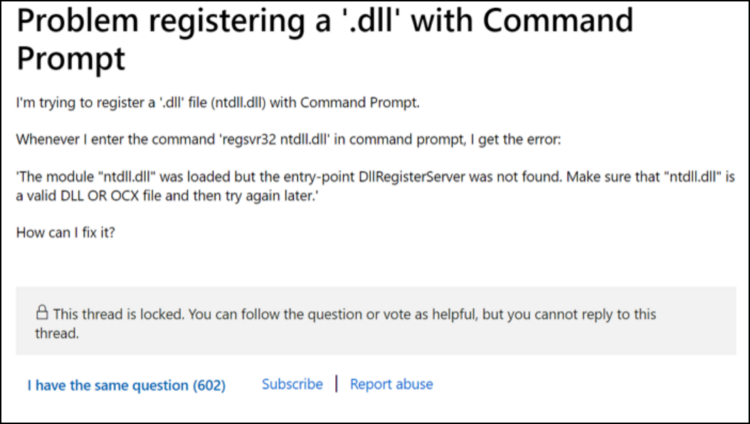 DllRegisterServer wurde nicht gefunden