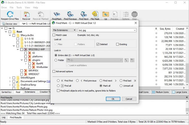 Wählen Sie Alle markieren und klicken Sie auf OK