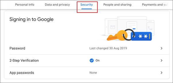 Gmail Passwort wählen