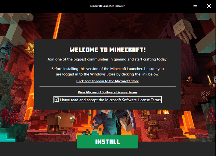 Minecraft-Spiel installieren