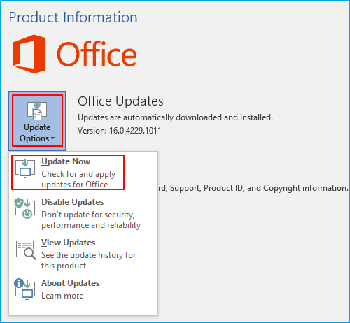 Office 2013 Updates ausführen