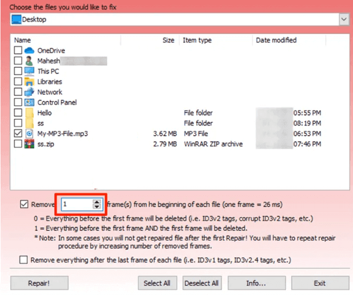 MP3-Reparatur-Tool - beste Dateireparatur-Software für PC