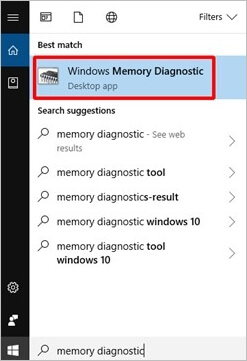 Windows-Speicherdiagnose wählen