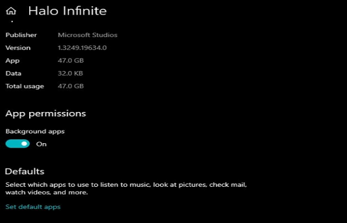 App-Berechtigungen von Halo Infinite