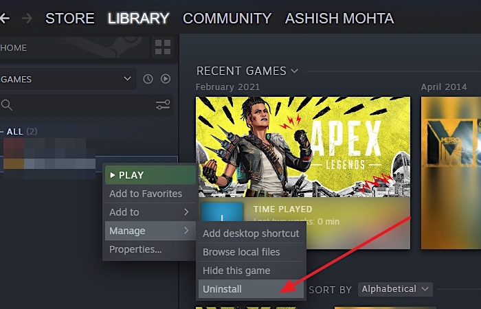 Elden Ring Spiele deinstallieren