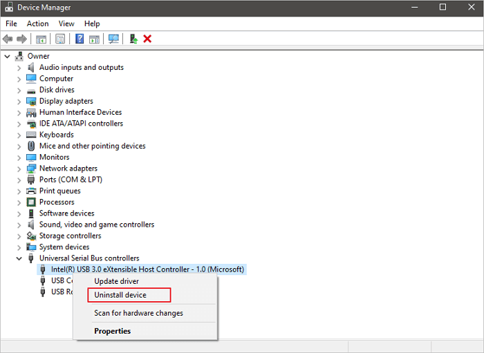 Deinstallieren wählen