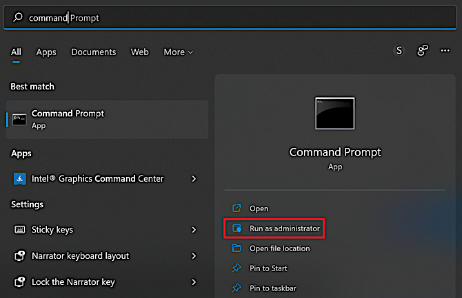 Eingabeaufforderung mit Admin öffnen