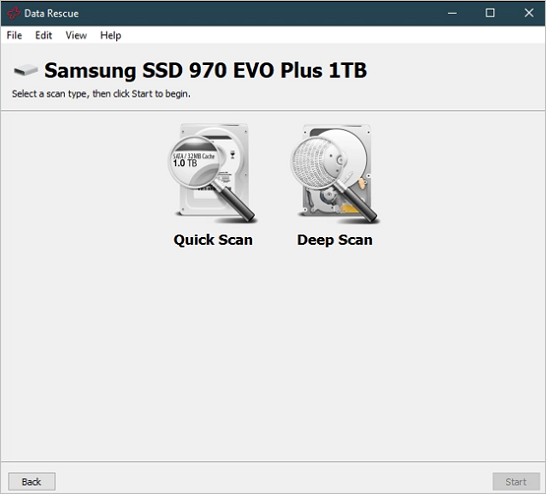 Wählen Sie zwischen schnellem und tiefem Scan