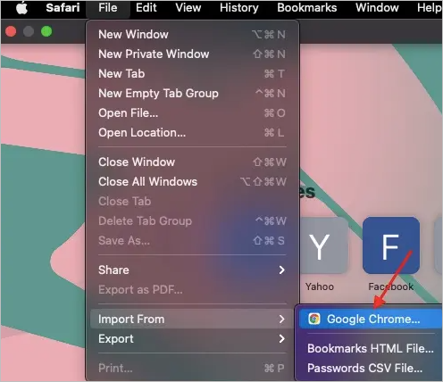 Wählen Sie Google Chrome