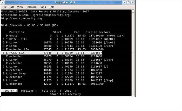 Wählen Sie die richtige Festplatte aus
