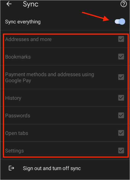 Alles synchronisieren