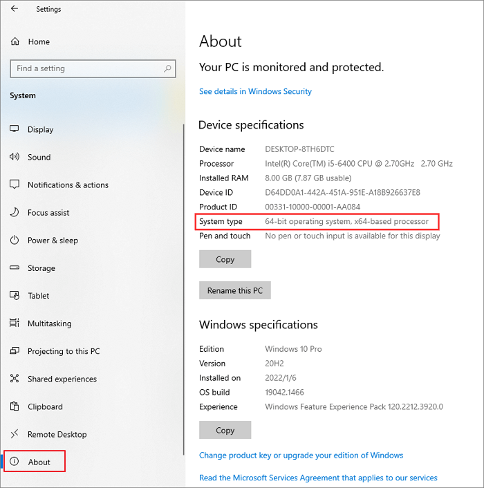 So erkennen Sie, ob Ihr Computer ein 32 oder 64BitWindows 10 hat EaseUS