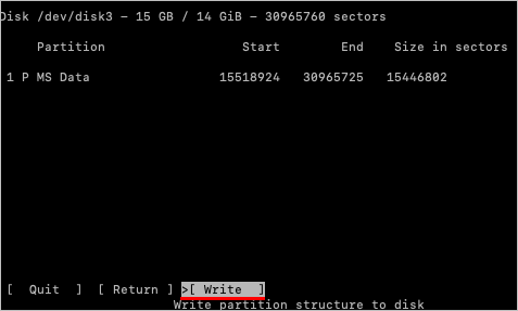 Wählen Sie die Schreiboption