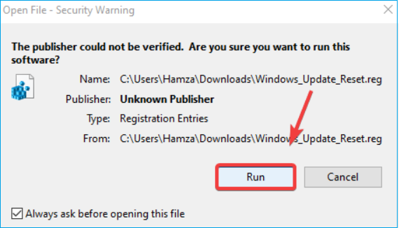 Aktualisierung der Registrierungsschlüssel