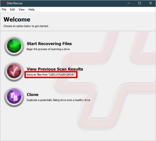 Überprüfen Sie die vorherigen Scanergebnisse
