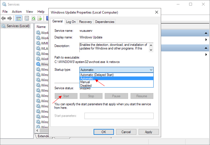 Windows Starttyp in Automatisch ändern