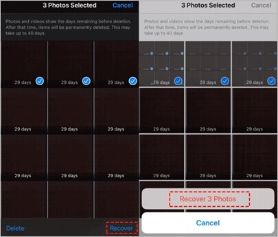 Kürzlich gelöschte Fotos wiederherstellen