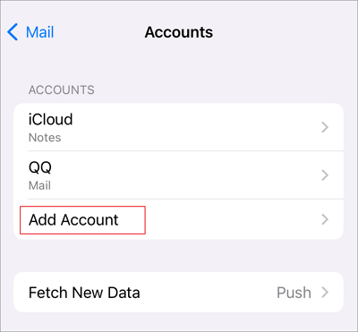 Emial-Konto hinzufügen