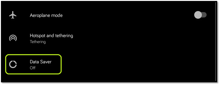 Datenschoner ausschalten