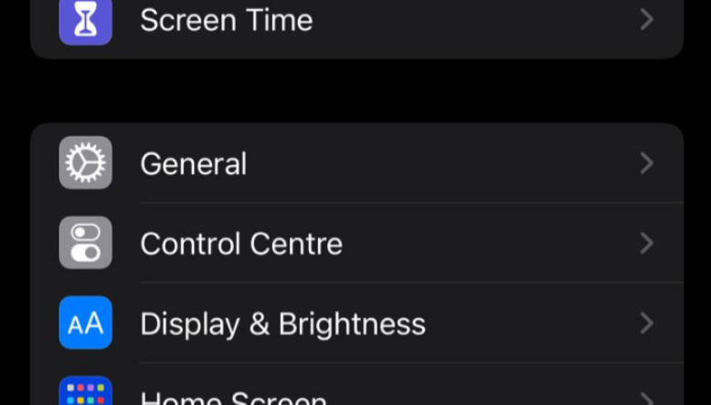 Zu Einstellungen Allgemein gehen