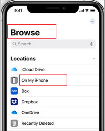 Dateien-App auf dem iPhone