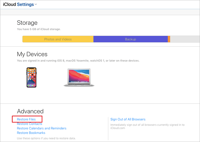 Von iCloud wiederherstellen