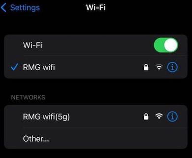 iPhone Wi-Fi-Einstellung