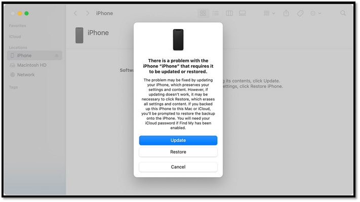 iPhone-mit-hardwarebezogenem-Problem