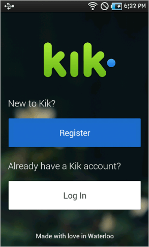 Starten Sie die Kik-App auf dem iPhone