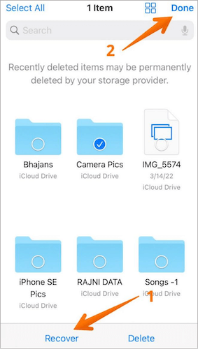 Dateien wiederherstellen