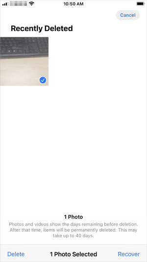 So stellen Sie gelöschte Fotos vom iPhone aus Zuletzt gelöscht wieder her