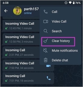 Chatverlauf löschen