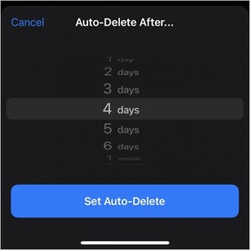 Automatisches Löschen einstellen
