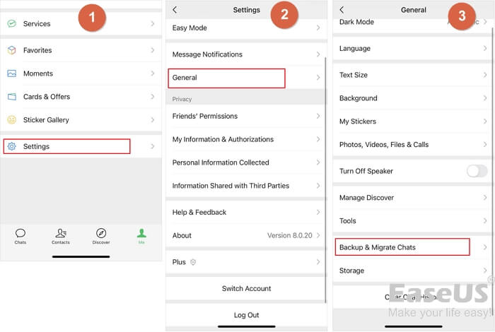 Chats sichern und migrieren