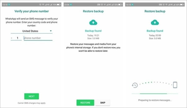 klicken Sie auf Wiederherstellen