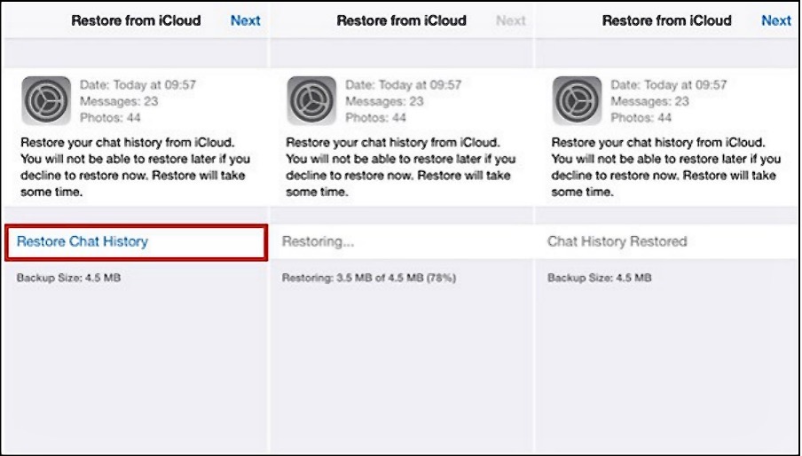 Klicken Sie auf Chatverlauf entfernen